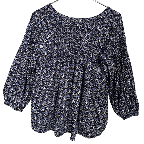 VOLOSHIN Cropped Indigo Blue Floral Crop Top Size XS - Picture 8 of 13